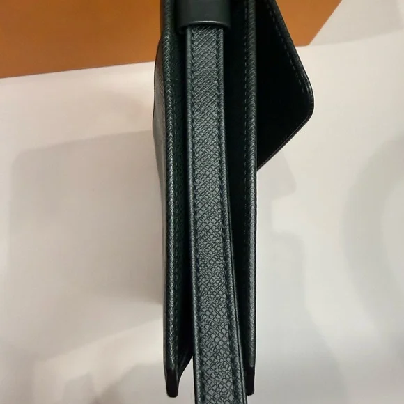 Authentic Louis Vuitton Green Taiga Leather Wristlet & Clutch Brass Hardware - Picture 12 of 13